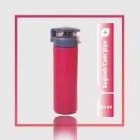 550 ml Kişiselleştirilebilir Pratik Kapaklı Cam Suluk